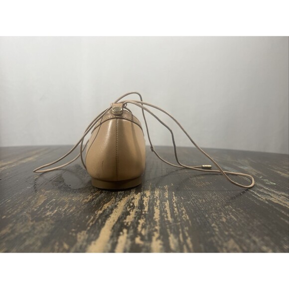 Michael Kors Ballet Flats Pointy Toe Nude Ankle Tie Lightly worn no box Size 7 - Picture 7 of 15